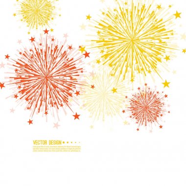 Vektör havai fişek tasarımı.