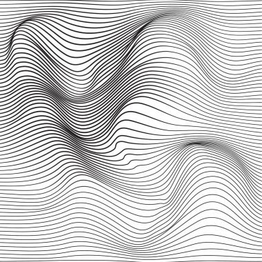 Bozulmuş dalga monokrom dokusu.