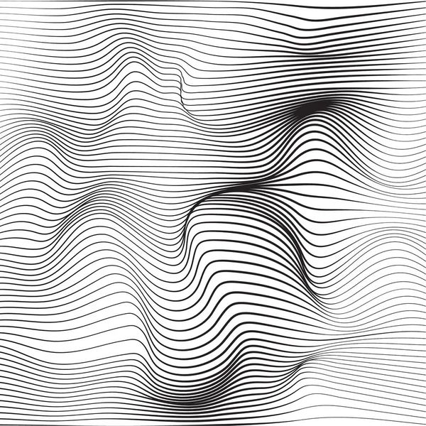 Textura monocromática de onda distorsionada. — Archivo Imágenes Vectoriales