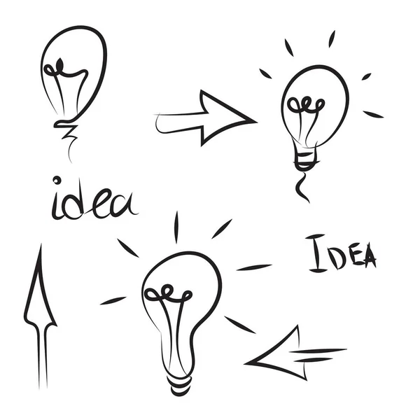 Bulb light idea. — Stock Vector