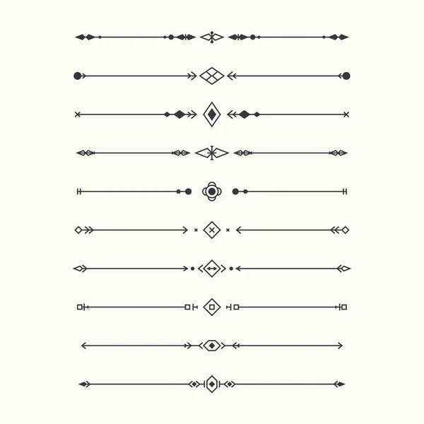 Dividers vector set geïsoleerd. — Stockvector