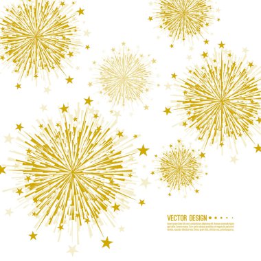 Vektör havai fişek tasarımı.