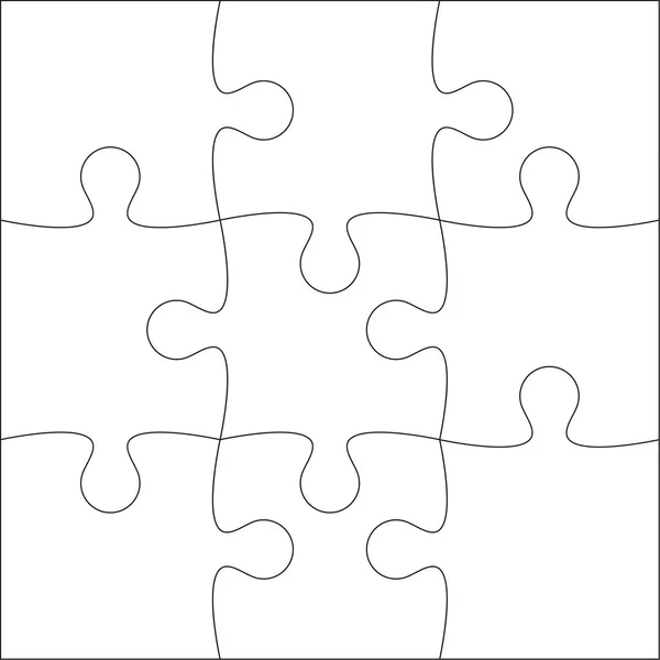 Puzzle in bianco puzzle . — Vettoriale Stock