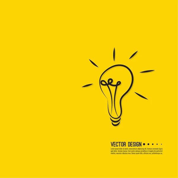 Bombilla idea de luz. — Vector de stock