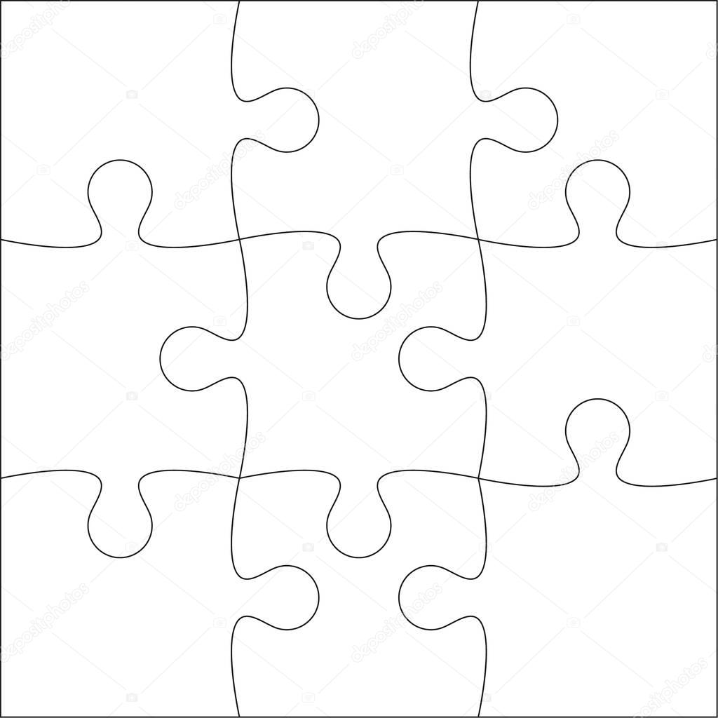 Jigsaw puzzle blank. — Stock Vector © sumkinn #181370690