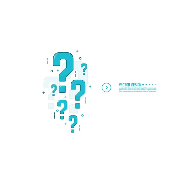 Icono signo de interrogación. — Vector de stock