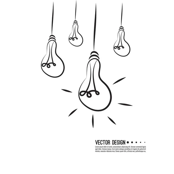 Лампа світло ідея . — стоковий вектор