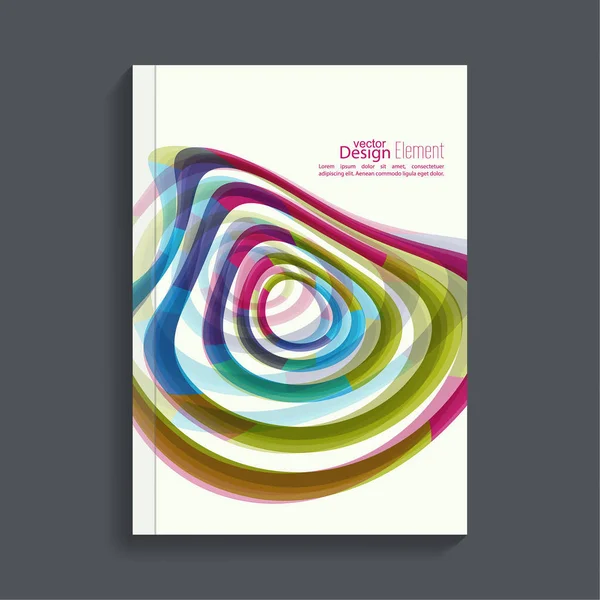 Renkli kristaller ile Dergi kapağı — Stok Vektör
