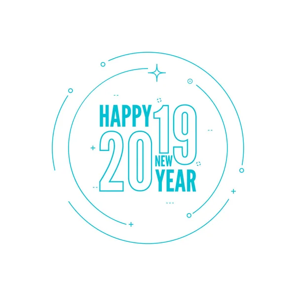 創造的な新年あけまして 2019 — ストックベクタ