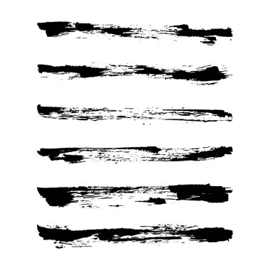 Elle çizilmiş grunge fırça seti