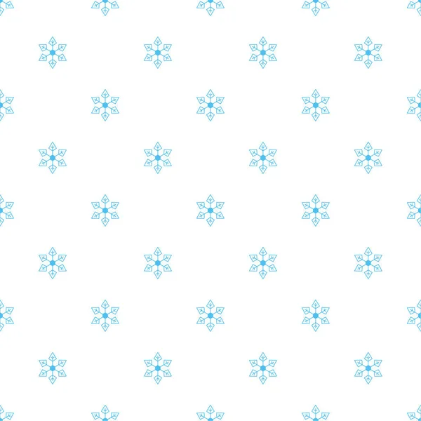 Vektorový bezešvý vzor se sněhovými vločkami. — Stockový vektor