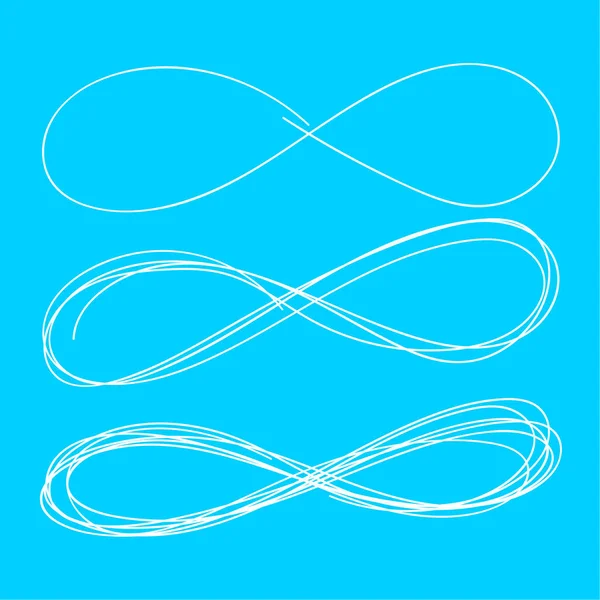 Signo de infinito dibujado a mano — Vector de stock