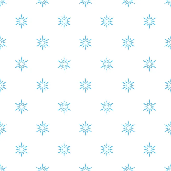 Vektor sömlöst mönster med snöflingor. — Stock vektor
