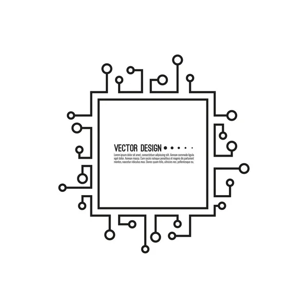 Illustrazione scheda madre elettronica vettoriale . — Vettoriale Stock