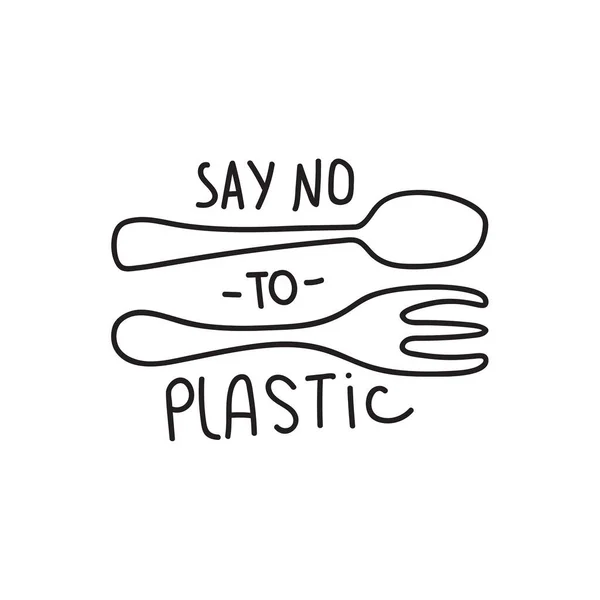 Say no to plastic. — Stock Vector