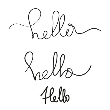 Vektör el yazısı kelimesi