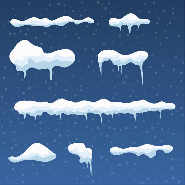 Границы сосульки и снега
.