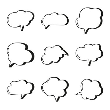 El çizimi konuşma baloncukları.