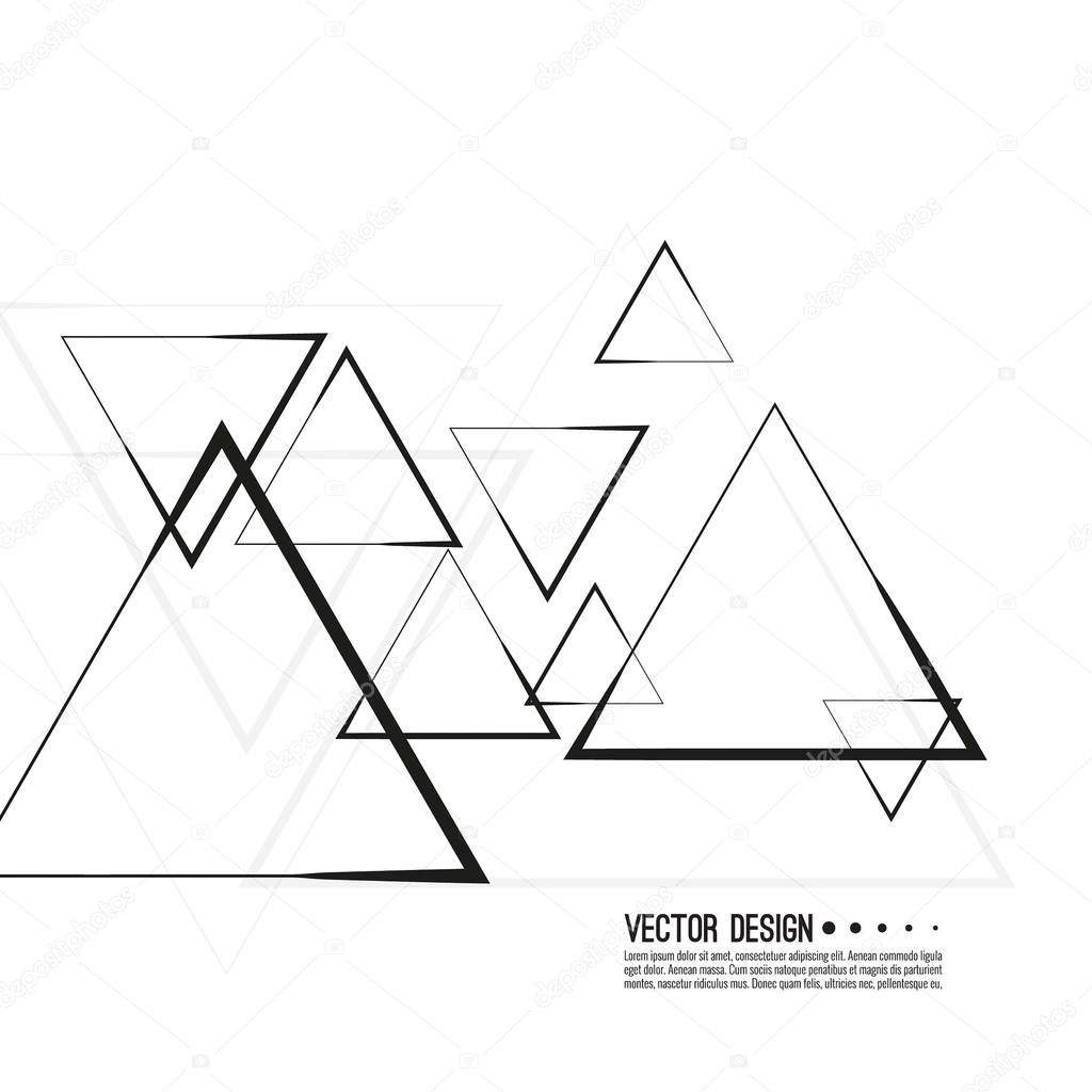 Vector intersecting triangles pattern.