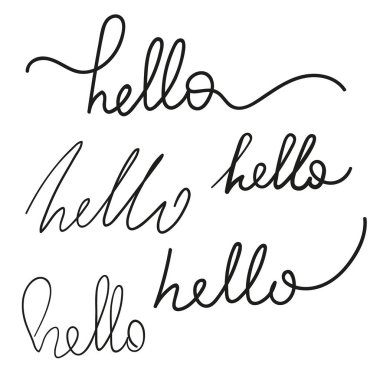 Vektör el yazısı kelimesi