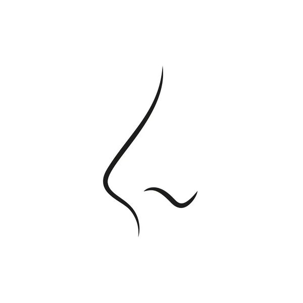 Människans näsa med näsborrar. — Stock vektor