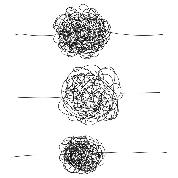 Handtekening krankzinnig verstrengeld krabbel klauw. — Stockvector