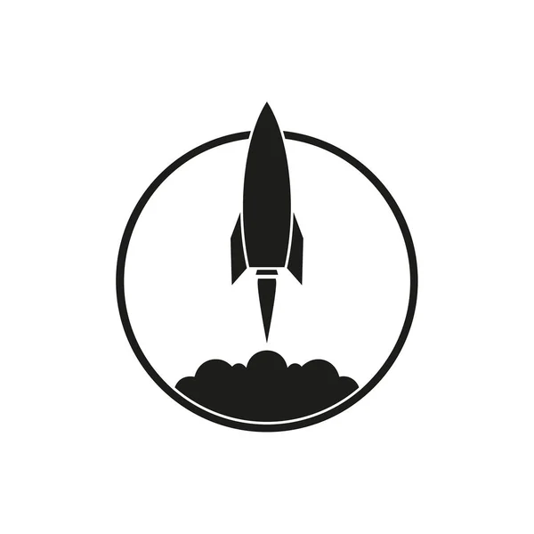 Icono del vector de la nave espacial voladora . — Vector de stock