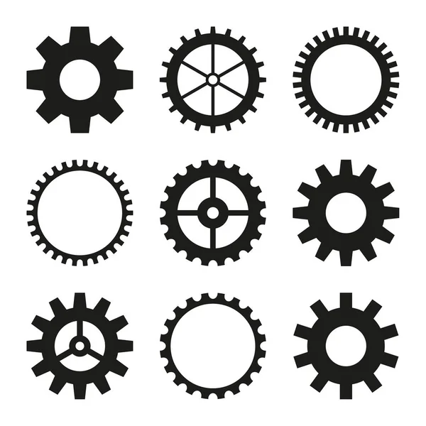 Icônes de roue dentée . — Image vectorielle