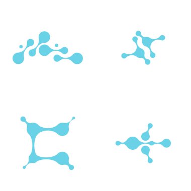 Molekül logo şablonu.