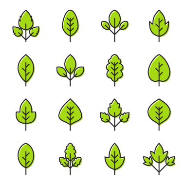 Basit yaprak simgeleri ayarlama