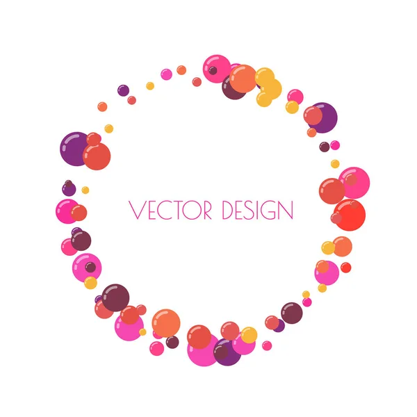 Banner redondo multicolor — Vector de stock