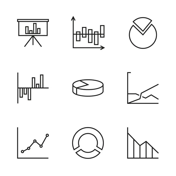 Set di grafico vettoriale . — Vettoriale Stock