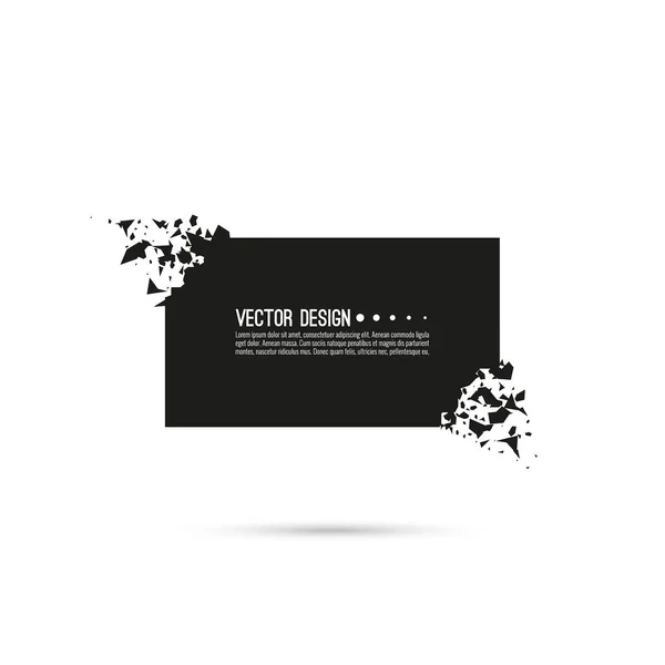 Explosive black rectangular banner. — Stock Vector