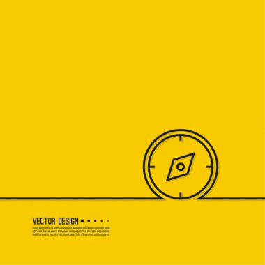 Pusula vektör simgesi.