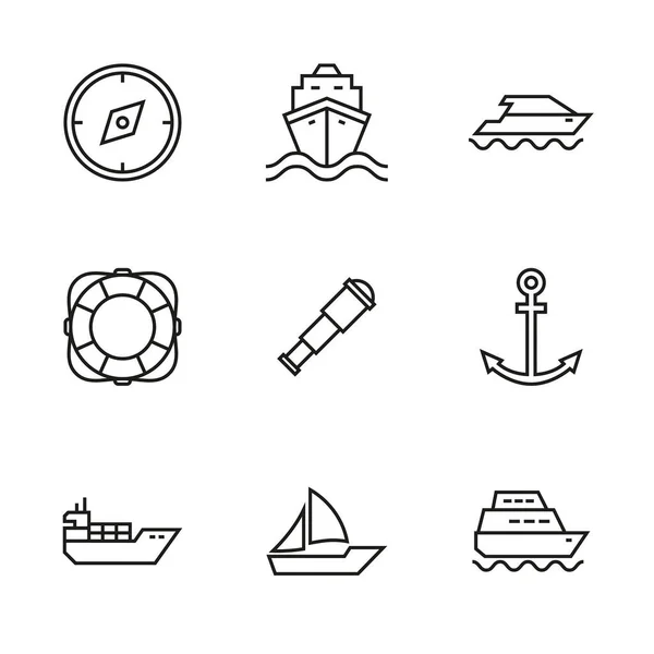 Navires de transport et yachts — Image vectorielle
