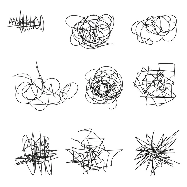 Zufällige chaotische Linien. — Stockvektor