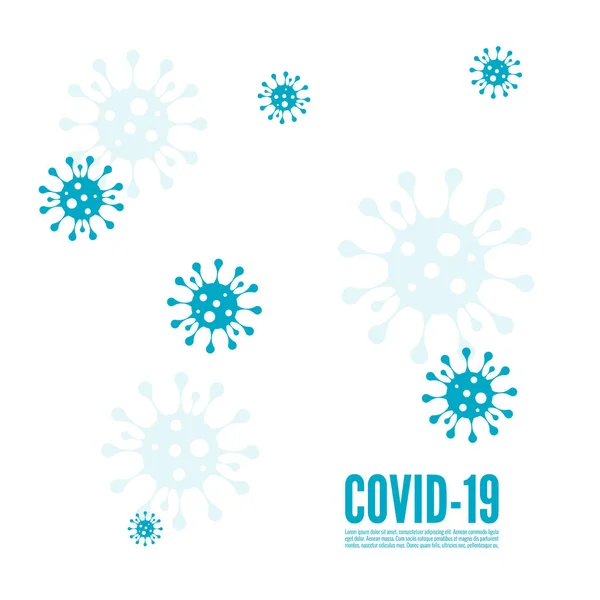 Фон з коронавірусом бактерії — стоковий вектор
