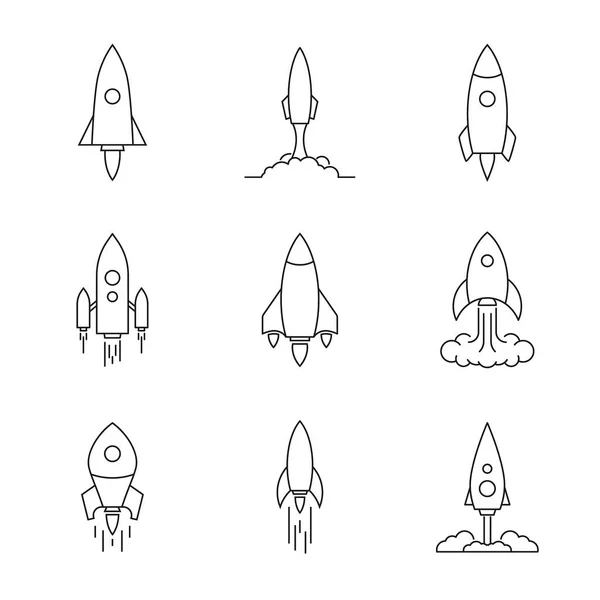 Icono del vector de la nave espacial voladora . — Vector de stock