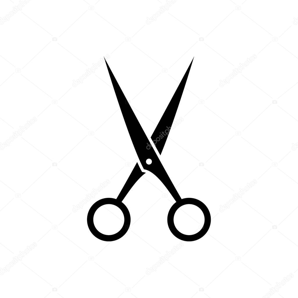 Vector black scissors icon
