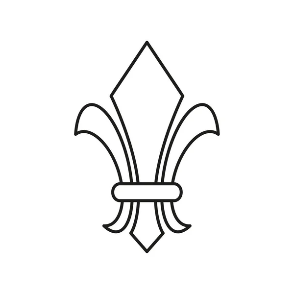 Fleur de lis heraldiek icoon. — Stockvector