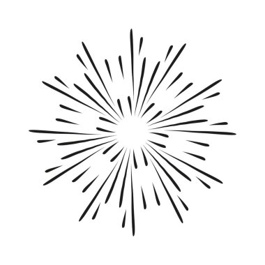 Vintage patlamış ışık ışınları.