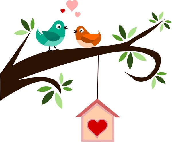 Birds in love — Stock Photo, Image