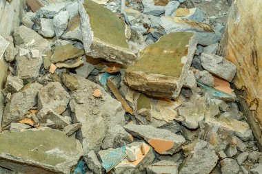 yığın inşaat çöp - grunge arka plan