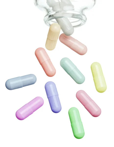 Cápsulas medicinales coloreadas — Foto de Stock
