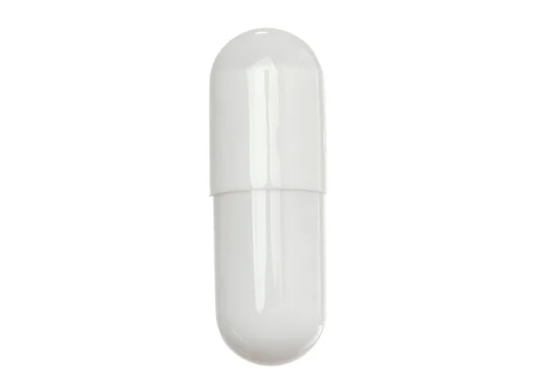 White medicine capsule. — 图库照片