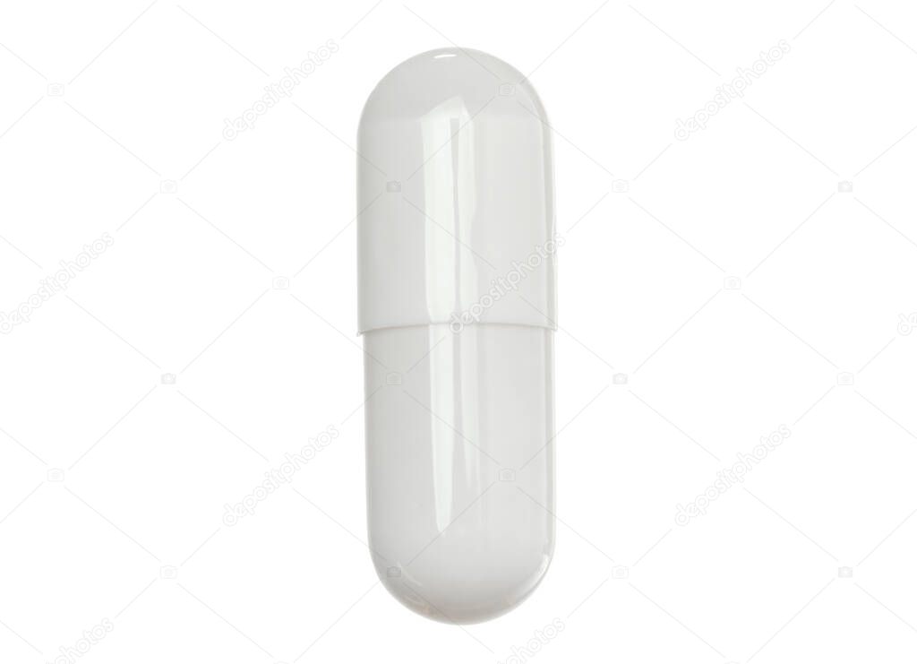 White medicine capsule.