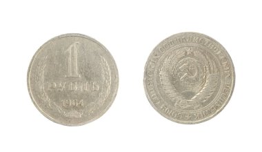 1 ruble.from 1964. Isolate on white background