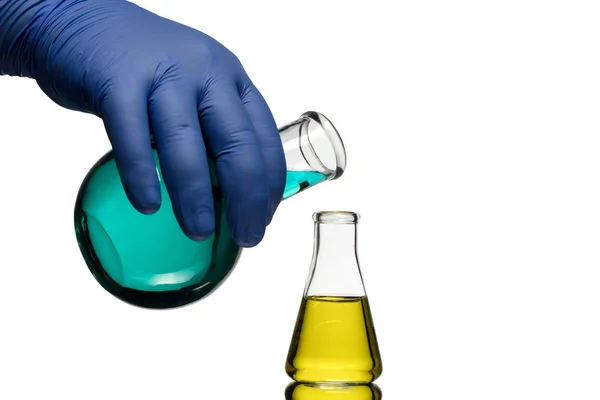 다채로운 액체와 테스트 튜브 — 스톡 사진