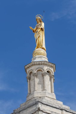 The golden statue of the Virgin Mary