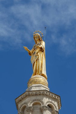 The golden statue of the Virgin Mary